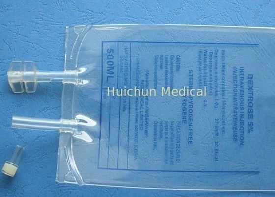 ارتفاع درجة حرارة اللدائن 1000 مل PVC أكياس التسريب